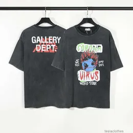 Tasarımcı Moda Giyim Lüks Tees Tshirts Galeriler Yıkama Aşınma Departmanları Kısa Kollu Erkekler Kadınların Gevşek Gündelik Hip Hop Yuvarlak Boyun Moda Br Pamuk T-Shirt