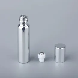 Frascos de vidro recarregáveis Roll On Frascos de óleo essencial para frascos de perfume com esferas de rolos de aço inoxidável para viagem
