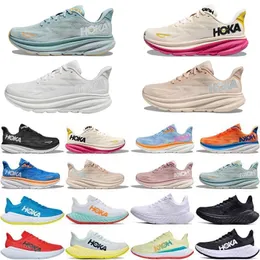 2023 Hoka One Clifton 9 Running Shoes Athletic Bondi 8 Sneakers Shock Absorbing Road Fashion Mens Womens Designer Women Men Size 36-45