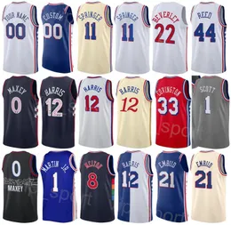 Tryck män kvinna stad basket robert covington jersey 33 nicolas batum 40 kenyon martin jr 1 Paul Reed 44 Kelly Oubre Jr 9 Danny Green 14 tjänade ikon för sportfans