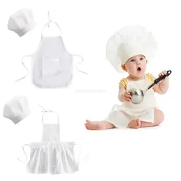 Caps Hats Baby Chef Apron Hat for Kids Costumes Chef Baby Cook Costume Newborn Photography Prop Newborn Hat ApronL2402