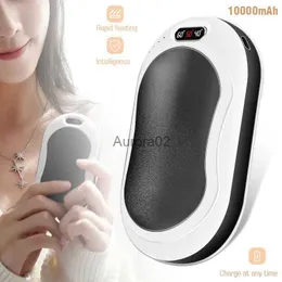 Calentadores espaciales Mini calentador de manos portátil USB recargable 10000 mAh Calentador de manos eléctrico Almohadilla de calentamiento rápido de doble cara YQ231116