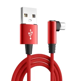 3A USB Micro -Kabel 90 Grad Ellbogendatenkabel Ladekabel für mobiles Smart -Handy -Zubehör Schnelles Lade -USB -Kabel
