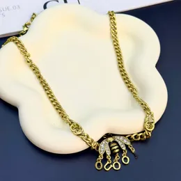 Luxury Desigenr Brand Women Collana con pendente placcato oro 18 carati Non tramonterà mai Collana in acciaio inossidabile Collana con catena di maglioni Amanti dei gioielli della festa di Natale di nozze