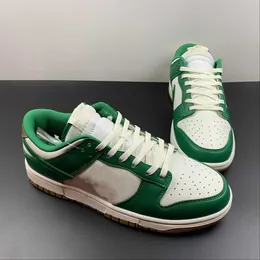 DNKs Low Basketball Shoes Green White Gold Outdoor Runneakers Shoeakers Shoes Shoes Fast Withing with Original Box