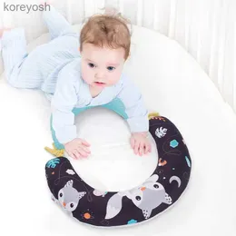 Pillows Cartoon Baby Pillow Tummy Time Pillow Toy Sensory Double-Sided Animals Baby Pillow Portable Travel U-shaped Pillow Infant PillowL231116