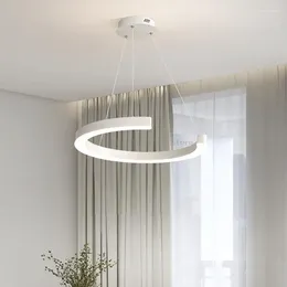 Lampadari Minimal Restaurant Lampadario Design Sense Moderno Semplice Nordico Bianco Lampada da sala da pranzo Lampada da tavolo Isola Vento tranquillo