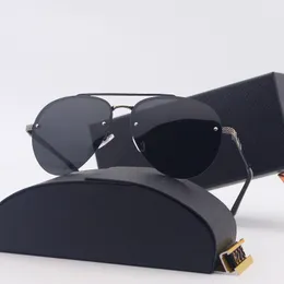 Mężczyźni luksusowe projektant marki okulary przeciwsłoneczne vintage retro kwadratowy kształt Słoneczne okulary złota rama moda strefowa top płaskie okulary okularowe 6223
