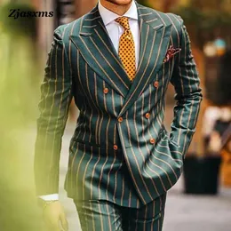 Männer Anzüge Blazer Männer Business Gestreiften Druck Mantel Mode Einreiher Taste Oberbekleidung Mann Casual Anzug Blazer Herbst Umlegekragen Jacke 231115