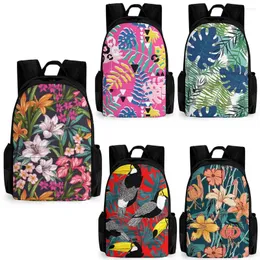 Rugzak Bloemen Verstelbare Reizen Aangepaste Print Designer Tas Multifunctionele Satchel Ademende Schouderbanden