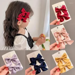 Accesorios para el cabello para niños, horquilla con lazo, Clip de pico de pato dulce y bonito, flequillo Simple para niñas, tocado coreano japonés