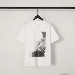 مصمم أزياء الملابس المحملات الفاخرة Tshirts Margiela Summer Margiela Abstract Ink Print Print Short Serving Forting زوجين متعدد الاستخدامات T-Shirt T-Shirt