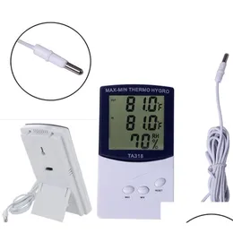 Haushaltsthermometer LCD Innen-/Außen-Digitalthermometer Hygrometer Temperatur-Feuchtigkeitsanzeige Wettermessgeräte Ta318 im Einzelhandel B Dhw91