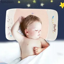Kissen Neues Latex-Babykissen, rechteckig, 0–6 Jahre altes Baby, abnehmbares und waschbares Memory-Schaum, langsam zurückprallendes Kissen, L231116