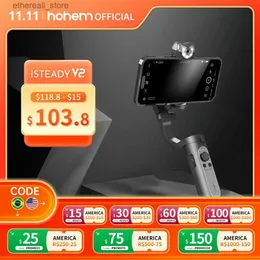 Stabilizers Hohemの公式V2S Selfie Stickスマートフォン用Gimbal Phone Redmi iPhone Samsung AIハンドヘルドスタビライザーQ231116