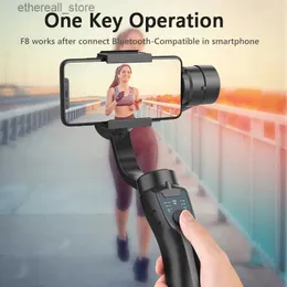 Stabilizzatori Nuovo stabilizzatore cardanico portatile a 3 assi per stabilizzatore per smartphone IOS/Andriod Treppiedi Registrazione video Vlog Anti-shake Phone Gimbal Q231116