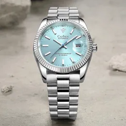 Andere Uhren CADISEN Herren mechanische Automatikuhr Top-Marke Luxus C3 leuchtende AR Saphir MIYOTA 8215 100M wasserdicht Geschenk Männer 231116