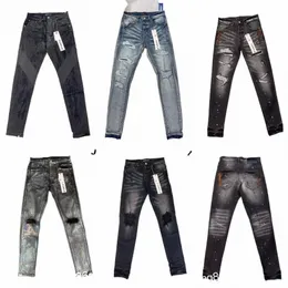 Purple Jeans Denim Trousers Mens Jeans Designer Jean Men Black Pants High-end Quality Straight Design Retro Streetwear Casual Sweatpants Designers Jog Q989#