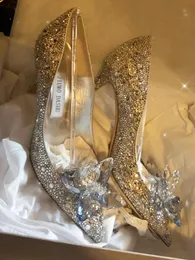 Eleganckie francuskie buty ślubne krystalicznie wysokie obcasy dla narzeczonych