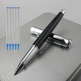Penna a sfera in metallo di qualità di lusso Penna a sfera per ufficio aziendale Forniture di cancelleria per studenti scolastici Penne per la scrittura