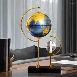 Dekorativa figurer Creative Globe Desktop Ornament Crystal Decoration Ball Living Room Study Office Crafts Home Decor
