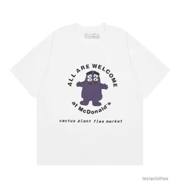 Designer modekläder lyxiga tees tshirts cpfm cacus jack lila slät dudu mjölk skakning co br ed kort ärm ren bomull rund hals hög gata mångsidig tshirt m