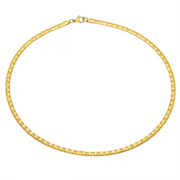 Collana girocollo in acciaio inossidabile femminile con catena alla clavicola Collana a catena con serpente in oro 4 mm 18 pollici per donne ragazze n1319