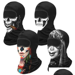 Cycling Caps Masks Fashion Breathable Clava Mask For Face Men Women Bandana Scarf Motorcycle Fl Ski Masque Hood Gaiter Neck Drop Deliv Dhpus