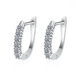 Hoop Earrings Moissanite 925 Sterling Silver Women's Crystals Piercing For Fashion Christmas All Offers Pircing