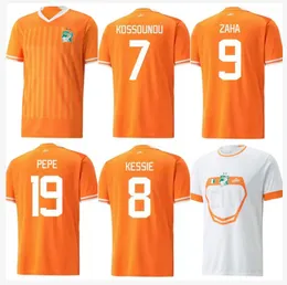 22 24 24 Kosze z Kości Kości Krzebra Narodowego Koszulki piłkarskie KIT KIT IVORY Coast Drogba Kessie Zaha Cornet Maillot de Foot Men Men Football Mundurs