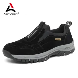 Kayma spor ayakkabılar sonbahar elbise dış mekan sıradan erkekler ayakkabı nefes alabilen süet deri anti-skid yürüyüş ayakkabı ayakkabı 231116 41075