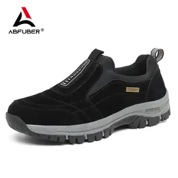 Slip Sneakers Herbstkleid Outdoor auf lässigen Männern Schuhe atmungsaktives Wildleder Leder Anti-Skid-Wanderschuhschuhschuhe 231116 41075