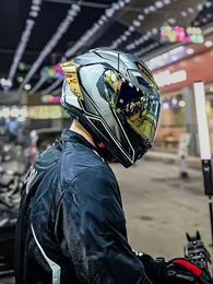 SHOEI Motorcycle Full Helmet 3c Certification Men's Four Seasons Universal Carbon Fiber Safety Bluetooth Earphones GQ9Q