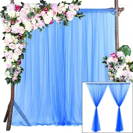 Party Decoration 2PC Wedding Arch Drape Backdrop Chiffon Fabric Draping Curtain Drapery Födelsedagsförtillbehör Ceremoni hängande vägg