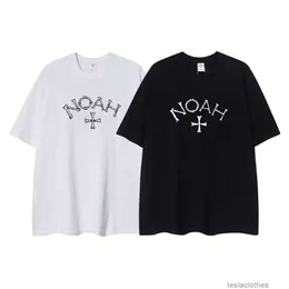 Designer de moda roupas de luxo camisetas versão correta Noah manga curta cruz osso cruz bonita na moda rua alta rua solta casal de manga curta ts