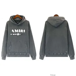 Sweatshirts Mens Womens Designer Hoodies Fashion Streetwear American Fashion Br Amires Washed Old Letter Embroidery High Street Autumnwinter Loose Mens Womens Ho