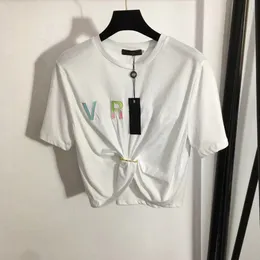 Kadınlar Artı Boyut T-Shirt Yaz Moda Kadın Tasarımcıları T Shirts Üstler S harf pamuklu tshirts Giyim Polos Kısa Kollu Yüksek Kaliteli Giysiler