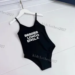 2023 çocuklar Tek Parça Mayo Tasarımcısı Moda Mayo Moda siyah Kız bebek Banyo Tekstil Yaz Mayo Bikini Seti Yüzme Giyim Yüzme Yıkananlar Takım Elbise