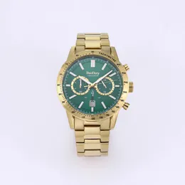 Wristwatches BaoDery production Soria provides 44mm dial stainless steel gold watch band bezel calendar display 231115