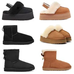 Designers Bottes de neige moelleuses Mini Femmes Hiver Australie Plate-forme UG Boot Fourrure GS Slipper Cheville Chaussures de laine en peau de mouton véritable cuir classique marque décontractée en jachère extérieure