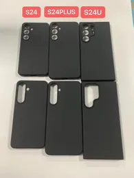 (500 stycken) för Samsung S24 Plus S24 Ultra Black Matte TPU -mobiltelefonfodral UV -tryck kan blanda Model Leave -meddelandet