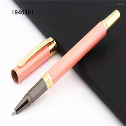 Luksusowe długopisy 7037 Gold Hat Pink Color Business Office Medium Nib Rollerball Pen