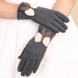 Five Fingers Rękawiczki Damy Winter Fashion nie wlewa ekranu dotykowego aksamitnego, aby utrzymać ciepło i koreańskie kobiety