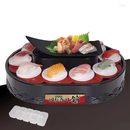 Bakeware Tools Rotary Sushi Machine 10 Trays Automatic Rotating Dessert Cupcake Display Table Swing Tray Wedding Birthday Party Supplies