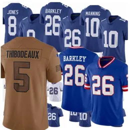 Jersey por atacado 2023 Novo Kayvon Thibodeaux Saquon Barkley Daniel Jones Lawrence Taylor Eli Manning Darren Waller Dexter Lawrence II Jerseys de futebol