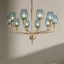 Ljuskronor modern art deco ljuskronor vardagsrum lyster vintage högkvalitativ el gäst sovrum glaslampa guld