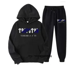 Męskie koszule 2022 Brand Trapstar Printed Sportswear Men 15 Kolory ciepłe dwa kawałki Zestaw Bluza luźna bluza z kapturem Jogging 1 Trapstar Classic Design 66ess