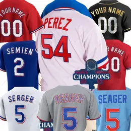 WS World Series Baseball-Trikot mit individueller Stickerei, Corey Seager, Nolan, Ryan, Jacob, deGrom, Josh Hamilton