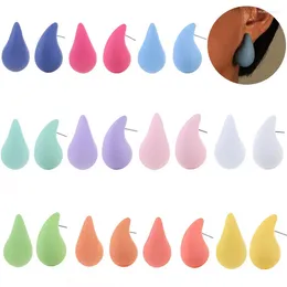 Stud Earrings Candy Color Acrylic Big Waterdrop For Women Girl Vintage Exaggerated Colorful Geometric Party Jewelry