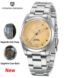 その他の時計36mm Pagani Design Men Retro Mechanical Watch PT5000 Luxury Stainless Stainless Sapphire 200m防水リロジHOMBRE 231116